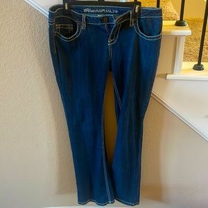 Blue asphalt bootcut jeans